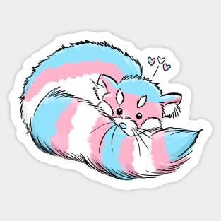 Trans Red Panda Sticker